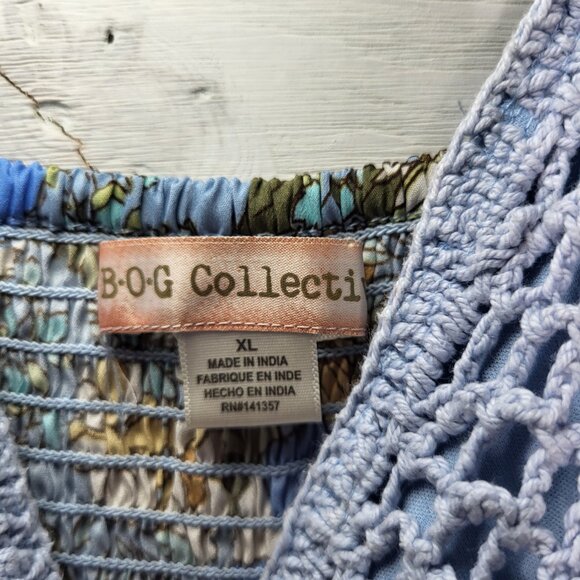 Women's Romper Crochet Retro Floral Wide Leg Jumpsuit. BOHO Hippie. - Picture 3 of 9